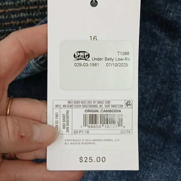 NWT Isabel Maternity MIDI Denim Shorts Size 16 - Picture 5 of 7